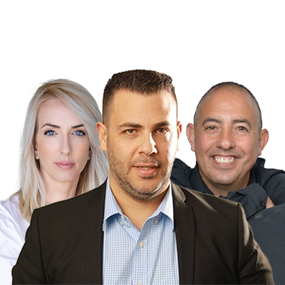 אלעד גרגיר - מנכ”ל, אורי אביטל - מאסטר NLP, אביטל ברגמן  מנהלת מכירות ופיתוח עסקי     
